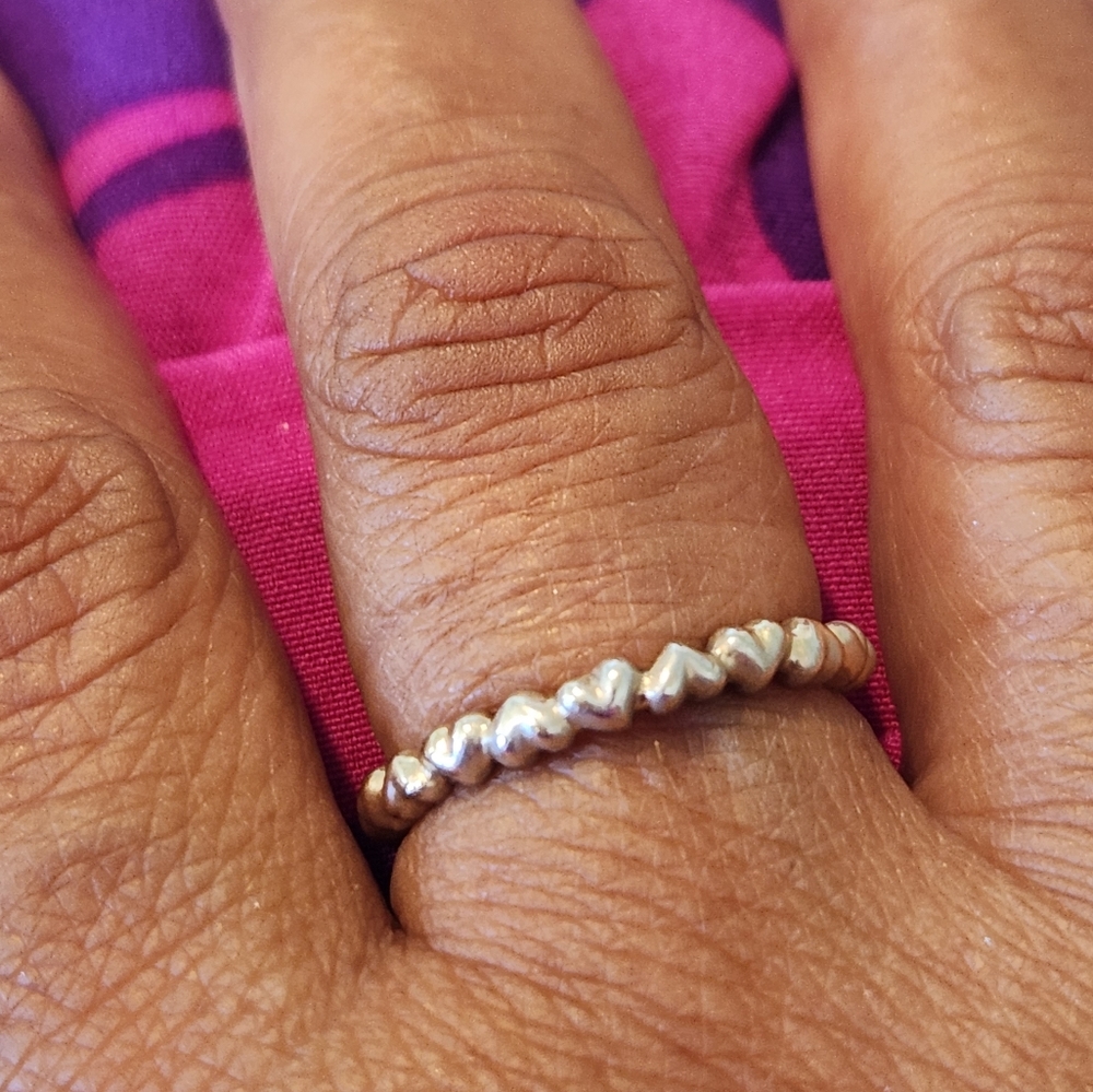 Pandora Love Heart Band ring 14kt gold